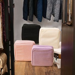 Bolsa de Maquillaje de Franela de Doble Capa para Mujer, para Guardar Toallas Sanitarias, Joyas, Portátil, a Prueba de Polvo, para Viajes - Product Image 3