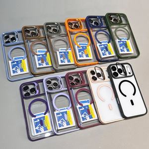 Housse de téléphone magnétique à chargement sans fil pour IPhone17 Pro Max Support de support d'objectif étuis acryliques transparents pour iPhone 14 15 16 17 Air - Product Image 1