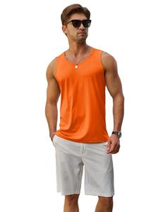 Dynamic Mens Casual <b>Tank</b> Top Knitted Spandex/Cotton Breathable Quick Dry Soft Fabric Cool <b>Air</b> Motion Easy Fit Stretch Daily - Product Image 1