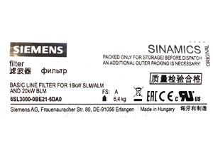 6SL3000-0BE21-6DA0 ซิโมไดรฟ์ 611 ฟิลเตอร์ไลน์พื้นฐาน 16 กิโลวัตต์ PLC - Product Image 4