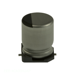 Condensador de Montaje Superficial de Canal del Fabricante, Aluminio, 330UF, 20%, 16V, SMD, 330 uF, EEE-1CA331UAP - Product Image 1