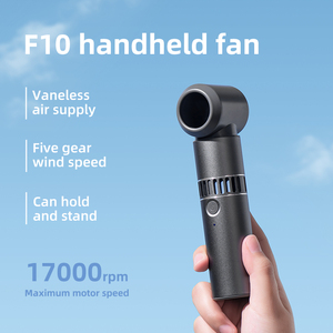 Ventilador de Mano F10 sin Aspas, 5W, Cuerpo Metálico, Recargable, Portátil, de Escritorio, con Motor sin Escobillas y Control por Botones - Product Image 5