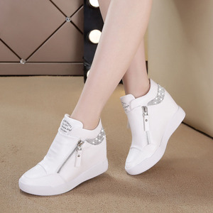 <span class=keywords><strong>Sneakers</strong></span> con Rialzo <span class=keywords><strong>Interno</strong></span>, Scarpe Casual con Suola Spessa e <span class=keywords><strong>Tacco</strong></span> Alto, Nuove Eleganti Scarpe Bianche da Donna - Product Image 1