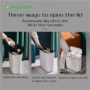 <span class=keywords><strong>Cubo</strong></span> de <span class=keywords><strong>basura</strong></span> eléctrico de plástico ABS para cocina, bote de <span class=keywords><strong>basura</strong></span> pequeño, barato, sin contacto, con tapa de Sensor, 12 <span class=keywords><strong>litros</strong></span> - Product Image 6