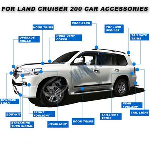 Maictop Car Accessories Black White Rear Wing Trunk <strong>Spoiler</strong> for Land Cruiser 200 Series Lc200 <strong>Fj200</strong> 2016 2017 2018 - Product Image 6
