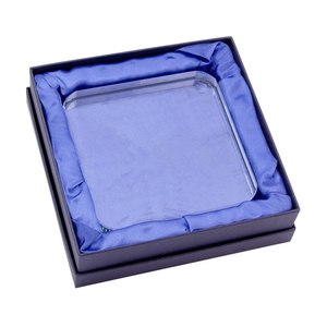 Square <b>Glass</b> <b>Paperweight</b> 120x120 H19 Elegant Office Decorative Accessory - Product Image 3