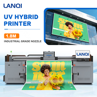 Impresora UV Híbrida LANQI de 1.8m, Impresora de Inyección de Tinta Epson para Pequeñas Empresas, 1800mm, Cuero, Acrílico