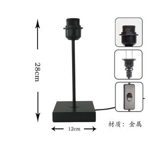 Bán Buôn DIY Sắt Nghệ Thuật Đèn Ổ Cắm Màu Đen Sơn Kim Loại Thẳng Bảng Đèn Cơ Sở Với E27 Chủ Vít Phong Cách - Product Image 5