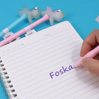 FOSKA Leuke Cadeaus Schattige Lichtgevende Eenhoorn 0.7 mm LED Lichtgevende Fancy Gelpen voor Kantoor Thuis Studenten Cadeau met Duidelijke Schrijfstijl