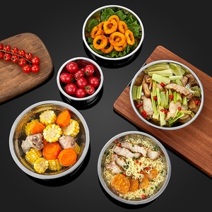 Ensemble <span class=keywords><strong>de</strong></span> bols mélangeurs en acier inoxydable 316, finition miroir, bord perlé, fond plat, emboîtables, ronds, qualité alimentaire, pour préparation culinaire - Product Image 3