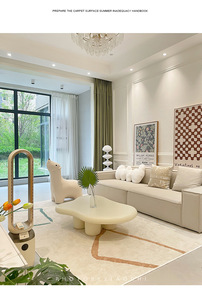 Tapis Shaggy en Fausse Fourrure <span class=keywords><strong>de</strong></span> Designer Moderne Simple Nordique Cachemire Fausse Laine Salon Paillasson Canapé Tapis - Product Image 5