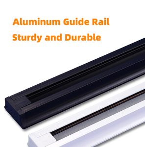 Riel LED de Aluminio Blanco o Negro de 1000 mm de Largo, Diseño Moderno, Conector en I, <span class=keywords><strong>L</strong></span> y T de Dos <span class=keywords><strong>L</strong></span>íneas, para Sala de Estar - Product Image 3