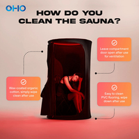 Sauna Kering Portabel OHO dengan Pemanas, Ruang Uap Pribadi untuk Penggunaan di Rumah untuk Detoksifikasi, Pemulihan, Penurunan Berat Badan & Tidur Lebih Baik