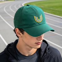 Casquette de course à séchage rapide avec logo personnalisé, perforations découpées au laser, légère, pour jogging, marathon, entraînement en salle de sport, style trucker, vente en gros