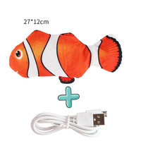 JXANRY Jouet électrique interactif poisson chat en peluche simulation anti-morsure jouet dansant pour chats