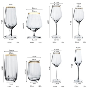 Gobelet à vin rouge classique vintage personnalisé de luxe pour ensemble de verres, événements de banquet de mariage, cristal sans plomb, écologique - Product Image 6
