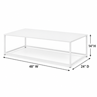 Table basse en métal de couleur personnalisée pour salon, table centrale rectangulaire moderne en acier avec un design de cadre fin et minimaliste