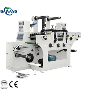 Máquina de impresión de etiquetas, rollo de pegatinas con CMYK y tipografía blanca, PLC de 2/4/6 colores y tinta de transferencia de pantalla táctil rápida