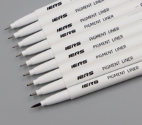 Ensemble de 9 marqueurs micro-stylos fins imperméables de taille 9, encre noire permanente résistante à la décoloration, fournitures d'art en plastique pour le dessin et l'esquisse