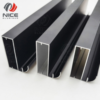 Profils de cadre en métal pour porte de vitrine en alliage d'aluminium 6063 T5 de qualité professionnelle pour application en cuisine