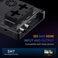Moniteur d'appareil photo DSLR FEELWORLD SH7 7 pouces 2200 nit ultra-lumineux avec conversion croisée SDI HDMI, directement de l'usine OEM/ODM pour les tournages de films