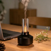 Diffuseur d'arômes vintage à flamme de bougie, humidificateur ultrasonique d'huiles essentielles, veilleuse d'ambiance, pulvérisateur de parfum pour la maison