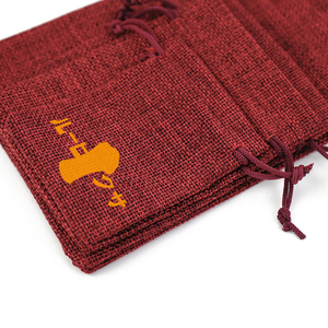 Logo imprimé recyclé sacs à poussière Hessian Chanvre fourre-tout shopping sac de jute avec poignée - Product Image 6