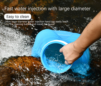 Seau à eau portable en silicone pour voiture d'extérieur Conteneur d'eau pliable flexible Camping Grand réservoir d'eau pliable