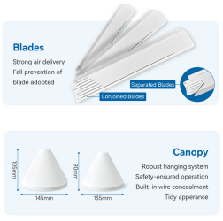 Ventilateur de plafond AC PJC116 noir mat et blanc, similaire au Sharp <span class=keywords><strong>Wafu</strong></span>, 56-60 pouces, pour l'Irak et la Malaisie - Product Image 6