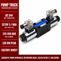 Vanne d'inversion pour pièces détachées de pompe à béton, électrovanne hydraulique DC24V, vente en gros usine Chine 2026