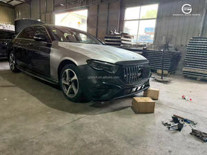 W213 actualización a W214 E53 Kits de carrocería para 17-23 Clase <span class=keywords><strong>E</strong></span> <span class=keywords><strong>Mercedes</strong></span> Benz W213 a W214 E53 AMG parachoques de coche viejo a nuevo guardabarros de parrilla de capó - Product Image 6