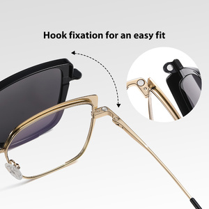 Thời trang phân cực từ Kính mát-Vuông khung với <span class=keywords><strong>Switchable</strong></span> ống kính Kính mát cho nam giới phụ nữ - Product Image 4