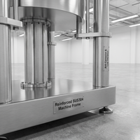 Machine industrielle entièrement automatique à grande vitesse pour le rinçage, le remplissage et le bouchage de bouteilles d'eau potable pure en PET et en verre