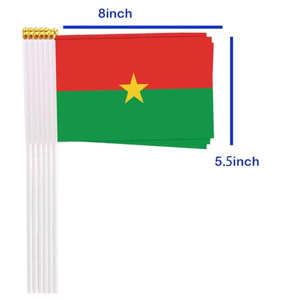 Рекламный флаг для выборов, 14*21 см, Маленькие Ручные развевающиеся флаги для Буркина с пластиковым шестом - Product Image 5