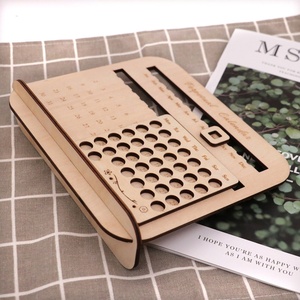 Calendrier de bureau en <span class=keywords><strong>bois</strong></span> multifonction Agenda quotidien hebdomadaire mensuel perpétuel avec affichage de logo personnalisé Tableau calendrier de table - Product Image 2