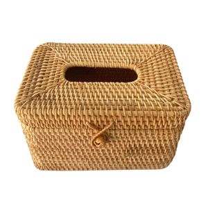 Organizador rectangular de ratán tejido a mano funcional Solución de almacenamiento de gran aspecto para una organización de oficina ordenada - Product Image 5