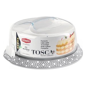 Soporte para tartas (37cm) con tapa TOSCA Gris 55852 - Product Image 1
