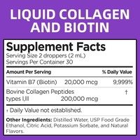 Compléments de collagène liquide et de biotine ultra-forts OEM/ODM pour la croissance des cheveux et la santé de la peau chez la femme