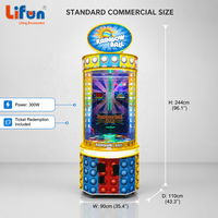 LIFUN Rainbow Ball Ball Drop Arcade Game Machine 1 Player Ticket Redemption Game for Family Entertainment Center