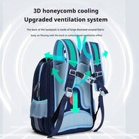 Sac à dos scolaire ergonomique léger avec soutien de la colonne vertébrale, style preppy, en tissu Oxford, imperméable, pour ordinateur portable, avec fermeture éclair, capacité 20-36L, compatible 15.6 pouces
