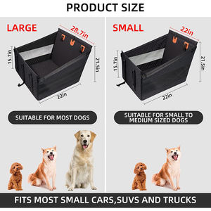Siège <span class=keywords><strong>rehausseur</strong></span> de voiture pour chien Offre Spéciale lit de voyage en mousse à mémoire de forme pour animaux de compagnie super stable avec poche de rangement et harnais pour voitures - Product Image 4