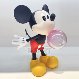 High-End Mickey &amp; <strong>Minnie</strong> <strong>Mouse</strong> Sculpture Blowing Bubbles Cartoon <strong>Top</strong> Tabletop Furniture Fiberglass and Resin Home Decor - Product Image 2
