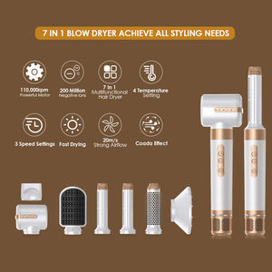 2024 el último <span class=keywords><strong>secador</strong></span> <span class=keywords><strong>de</strong></span> <span class=keywords><strong>pelo</strong></span> con Motor sin escobillas <span class=keywords><strong>de</strong></span> alta velocidad 7 en 1 profesional <span class=keywords><strong>de</strong></span> bajo ruido alisador rizador <span class=keywords><strong>de</strong></span> un paso <span class=keywords><strong>moldeador</strong></span> <span class=keywords><strong>de</strong></span> aire caliente - Product Image 2