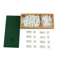 MA053 Caja de PVC para Ecuaciones de Resta y Diferencias, Materiales Montessori, Juguetes Educativos de Madera Montessori para Niños