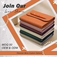 Cuaderno A5 Precio al por Mayor, Tapa Dura de Moda en PU, Logotipo Personalizado, Cuero de Colores Mixtos, Cuaderno de Negocios de Tres Pliegues, Cuaderno Digital