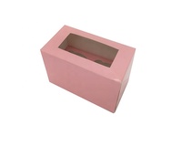 Boîtes à macarons roses personnalisées imprimées, pliables, avec couvercle coulissant, en papier recyclable, pour biscuits et aliments en conserve, conformes aux normes alimentaires