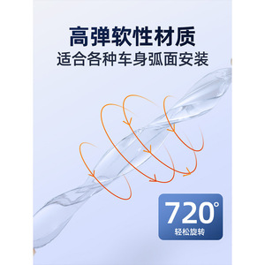 แถบกันชนรถยนต์ป้องกันการชนกัน 400x50 มม. วัสดุ PU เทป 3M สำหรับป้องกันประตูรถ ความโปร่งใสสูง สีดำล้วน - Product Image 4