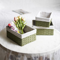 Petit panier de rangement chinois tissé à la main, mini panier tissé