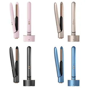 מכירה חמה אלחוטית שטוחה מגהץ נסיעות USB מחליק שיער נטענת בסיס טעינת מחליק אלחוטי מגהצים שטוחים - Product Image 1