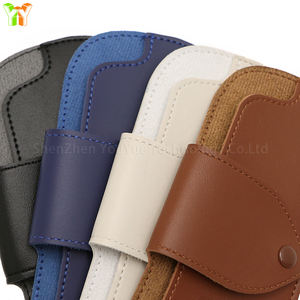 YY expédition rapide étui à lunettes de soleil en cuir PU sacs organisateur de lunettes de soleil souples avec sangle collier porte-lunettes détachable - Product Image 4